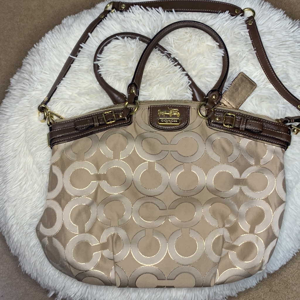 Coach Lindsey Khaki Beige Bag